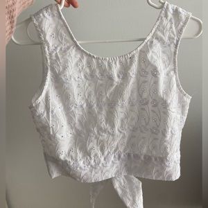 Pacsun white open back top